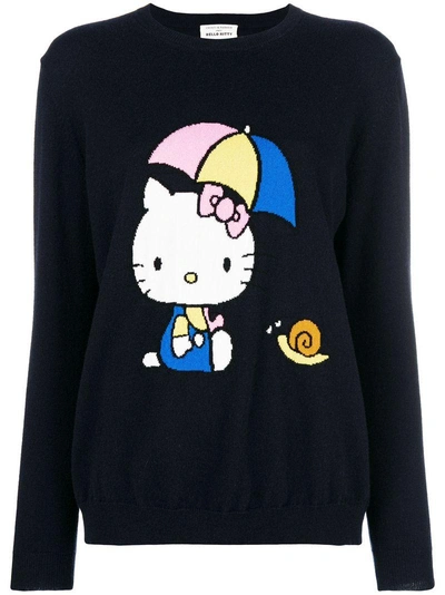 Shop Chinti & Parker Cashmere Hello Kitty Sweater - Blue