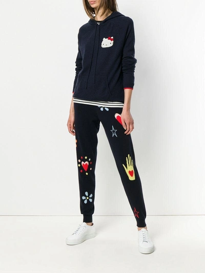 Shop Chinti & Parker Hello Kitty Patch Hooded Sweater - Blue