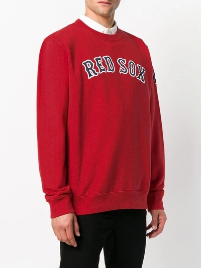 Shop Marcelo Burlon County Of Milan Red Sox Slogan Sweatshirt