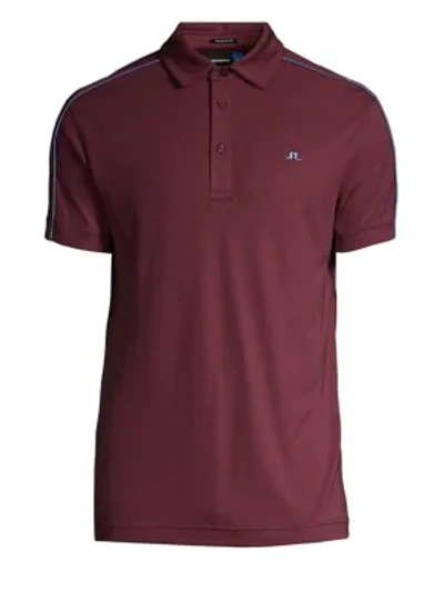 Shop J. Lindeberg Golf Regular-fit Stripe Polo In Navy