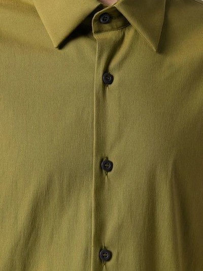 Shop Prada Classic Straight Fit Shirt - Green