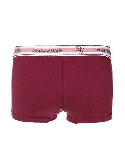 Shop Dolce & Gabbana Underwear Logo Waistband Boxers - Red