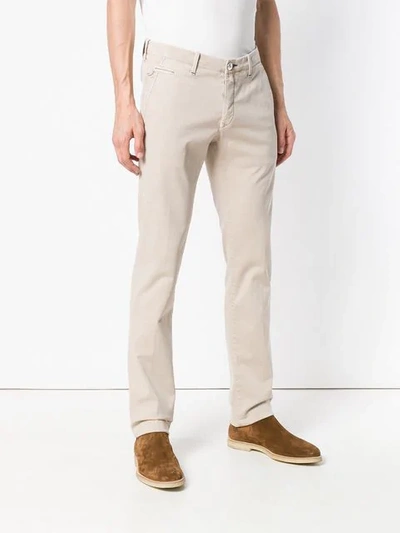 Shop Jacob Cohen Chino Trousers In Neutrals