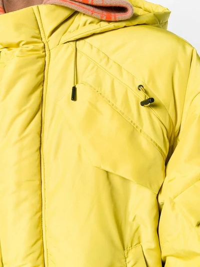 Shop Qasimi Hooded Parka In Yellow