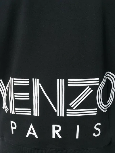 Shop Kenzo Rear-logo Long Sleeve Sweatshirt In Black