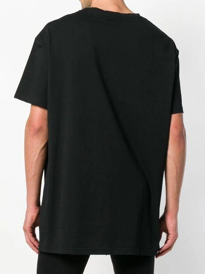 Shop Balmain Oversized Printed T-shirt In Black