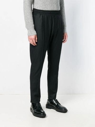 Shop Low Brand Elasticated Waist Tailored Trousers - Black