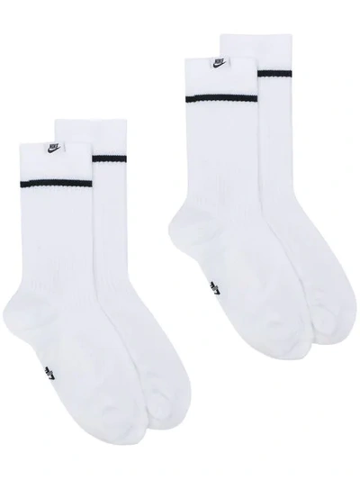 Shop Nike Two Pack Of High Socks In White