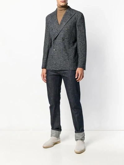 Shop Boglioli Blazer Jacket - Blue