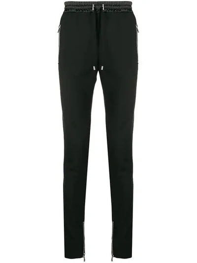 Shop Balmain Tuxedo Track Pants In Black