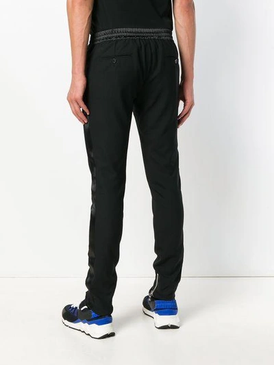 Shop Balmain Tuxedo Track Pants In Black