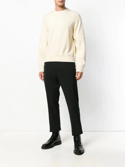 Shop Ann Demeulemeester Basic Sweatshirt - Neutrals