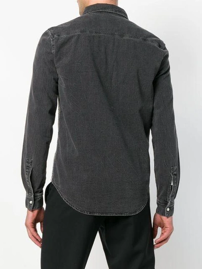 Shop Givenchy Slim Fit Denim Shirt In Grey