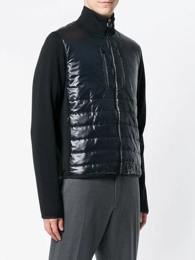 Shop Z Zegna Panelled Padded Jacket In Black