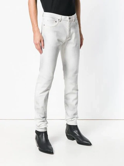 dusted slim-fit jeans
