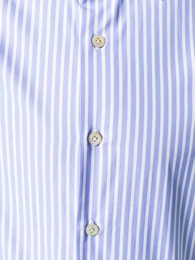 Shop Kiton Striped Slim Fit Shirt - Blue