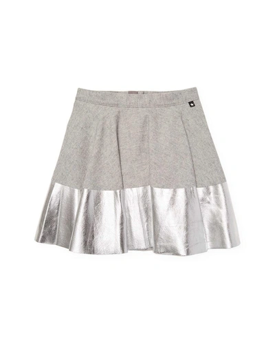 Shop Molo Metallic Rib Skirt In Nocolor