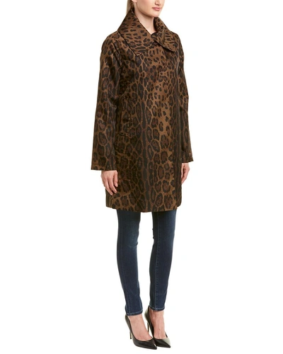 Shop Jane Post Leopard Coat In Brown