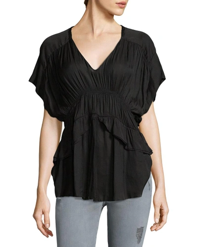 Shop Iro Gisele Gathered Top In Nocolor
