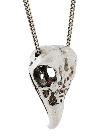 Shop Saint Laurent Pendant Necklace In Metallic