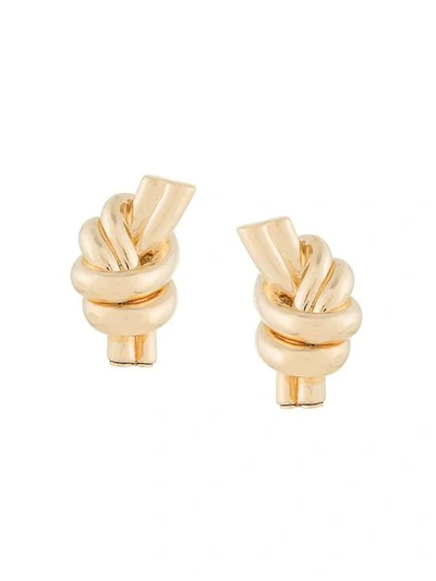 Shop Jw Anderson Knotted Earrings In Multicolour