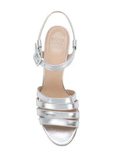 Shop Maryam Nassir Zadeh Block Heel Sandals In Metallic
