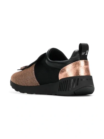 Shop Sergio Rossi Block Colour Sneakers - Metallic