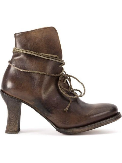 Shop Cherevichkiotvichki Elongated Fastening Boots - Brown