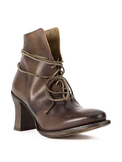 Shop Cherevichkiotvichki Elongated Fastening Boots - Brown