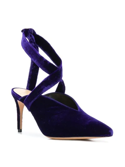 Shop Alexandre Birman Pointed Mule Pumps In Blue