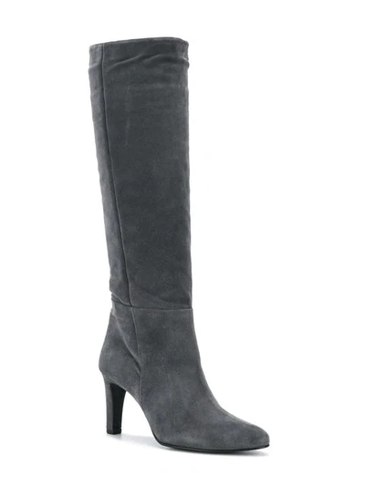 Shop Hogl Front Row 80mm Boots In Grey