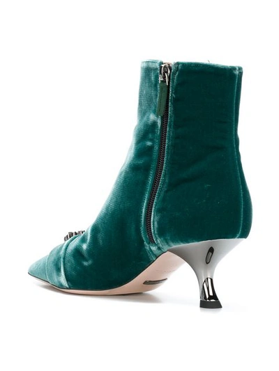 Shop Sebastian Stiefeletten Mit Verzierter Schnalle In Green