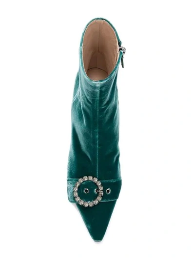 Shop Sebastian Stiefeletten Mit Verzierter Schnalle In Green