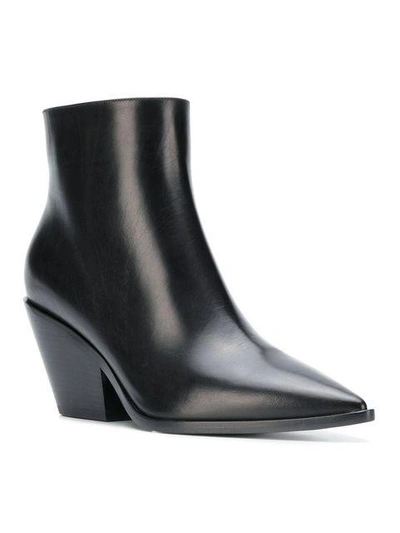 Shop Casadei Western Ankle Boots - Black