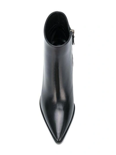 Shop Casadei Western Ankle Boots - Black