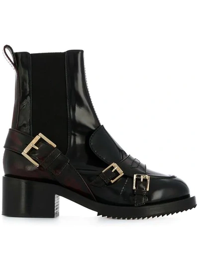 Shop N°21 Nº21 Burnout Effect Elasticated Boots - Red
