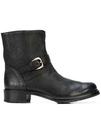 Shop Gravati Buckle Biker Boots In Black