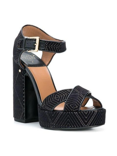 Shop Laurence Dacade Embroidered Platform Sandals - Black