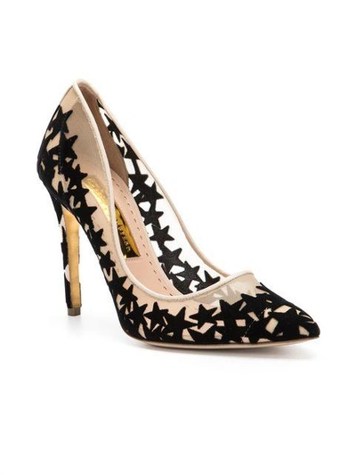 Shop Rupert Sanderson Star Print Pumps - Neutrals