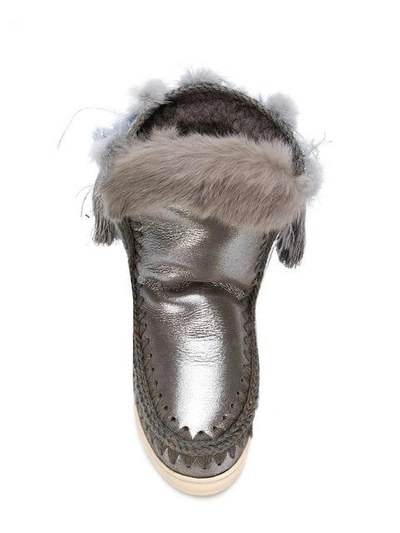 Shop Mou Eskimo Sneaker Boots In Grey