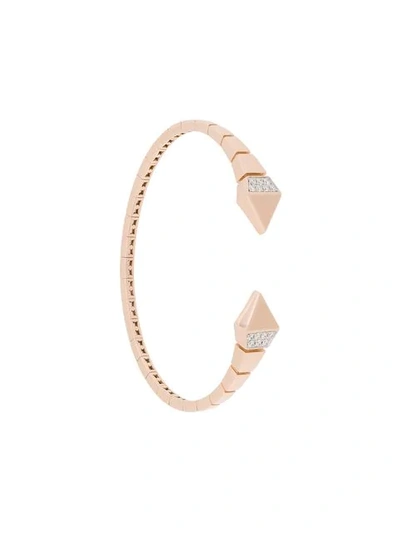 Shop Anapsara 18kt Rose Gold Temptation Diamond Cuff In Metallic