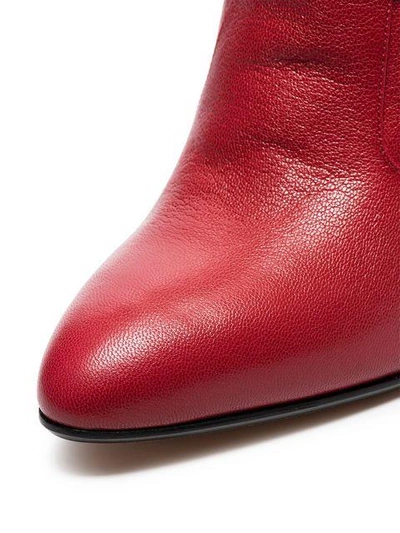 Shop Alchimia Di Ballin Red Cuba 95 Leather Ankle Boots
