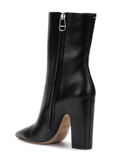 Shop Maison Margiela Pointed Toe Ankle Boots In Black
