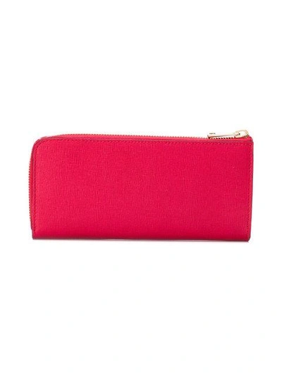 Shop Furla Logo Zip-around Wallet - Pink