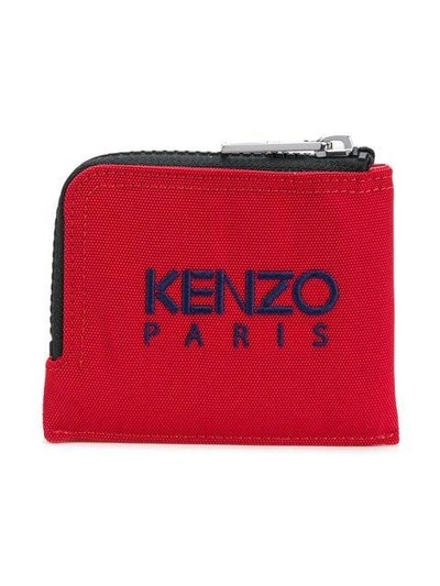 Shop Kenzo Tiger Wallet In Red