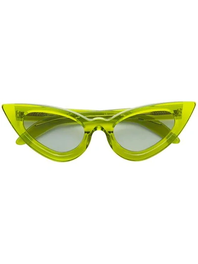 Shop Kuboraum Y3 Sunglasses In Green