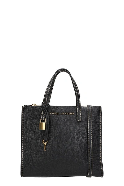 Shop Marc Jacobs Grind Shopper Bag In Black Leather