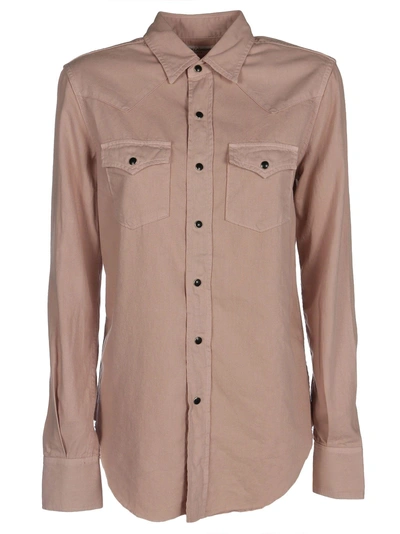 Shop Saint Laurent Western Shirt In Rose