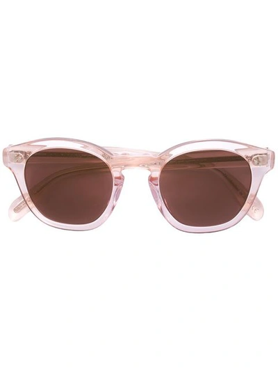 Shop Oliver Peoples Rounded Sunglasses - White