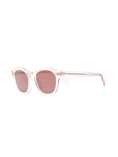 Shop Oliver Peoples Rounded Sunglasses - White